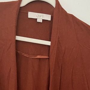 the Loft- Brown light material cardigan xs
